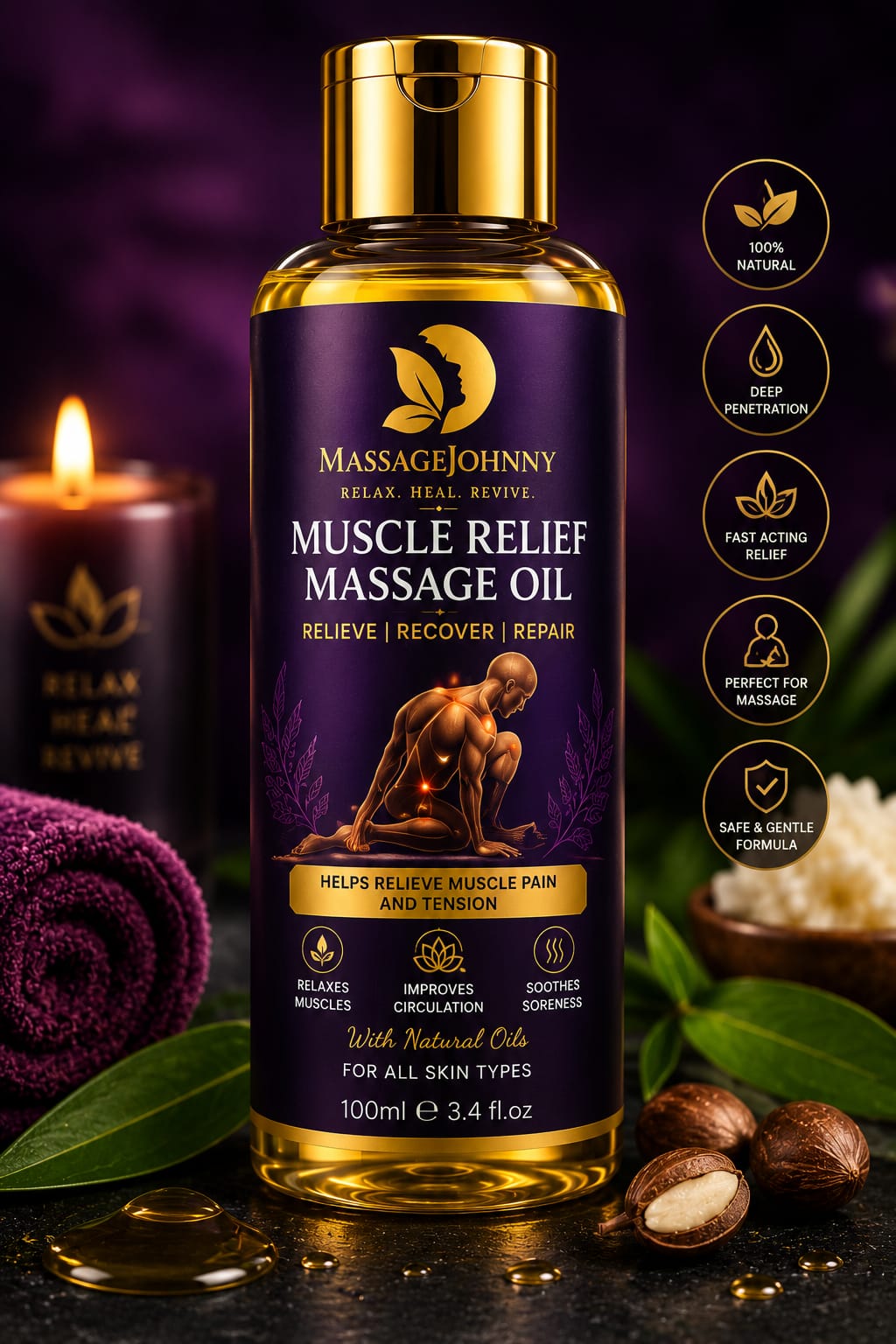 Muscle Relief Massage Oil